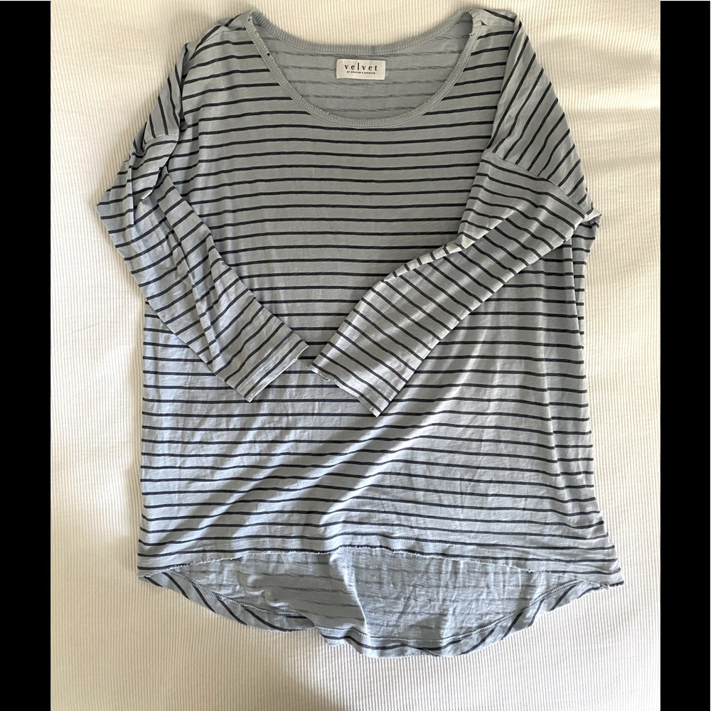 Striped top by Velvet, size small